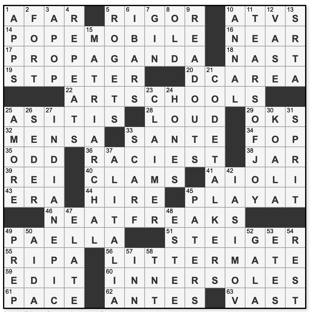 L A Times Crossword Corner Saturday February 27 2021 Matthew Sewell