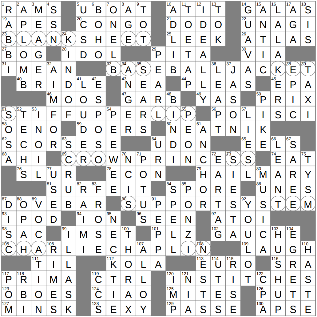 LA Times Crossword 25 Jan 26 Sunday LAXCrossword