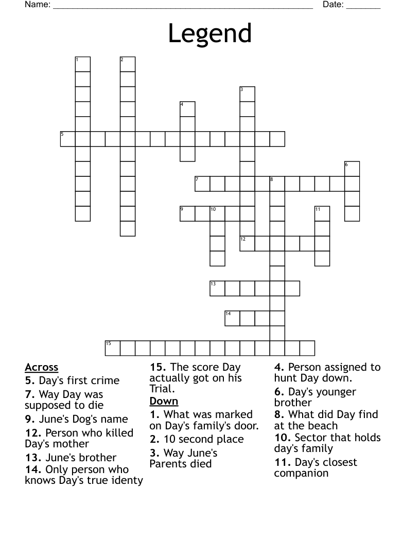 Legend Crossword WordMint