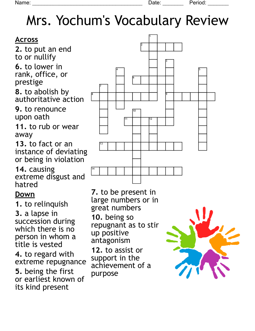 Lesson 1 2 Crossword WordMint
