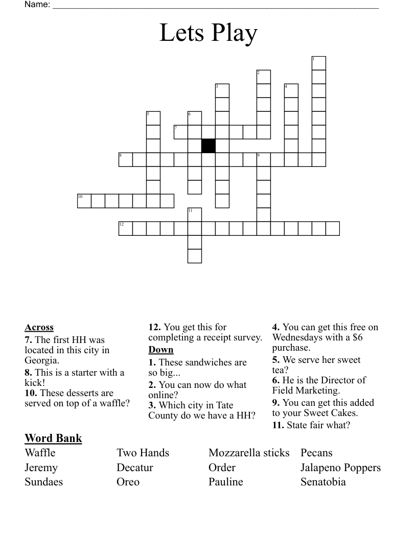 Lets Play Crossword WordMint