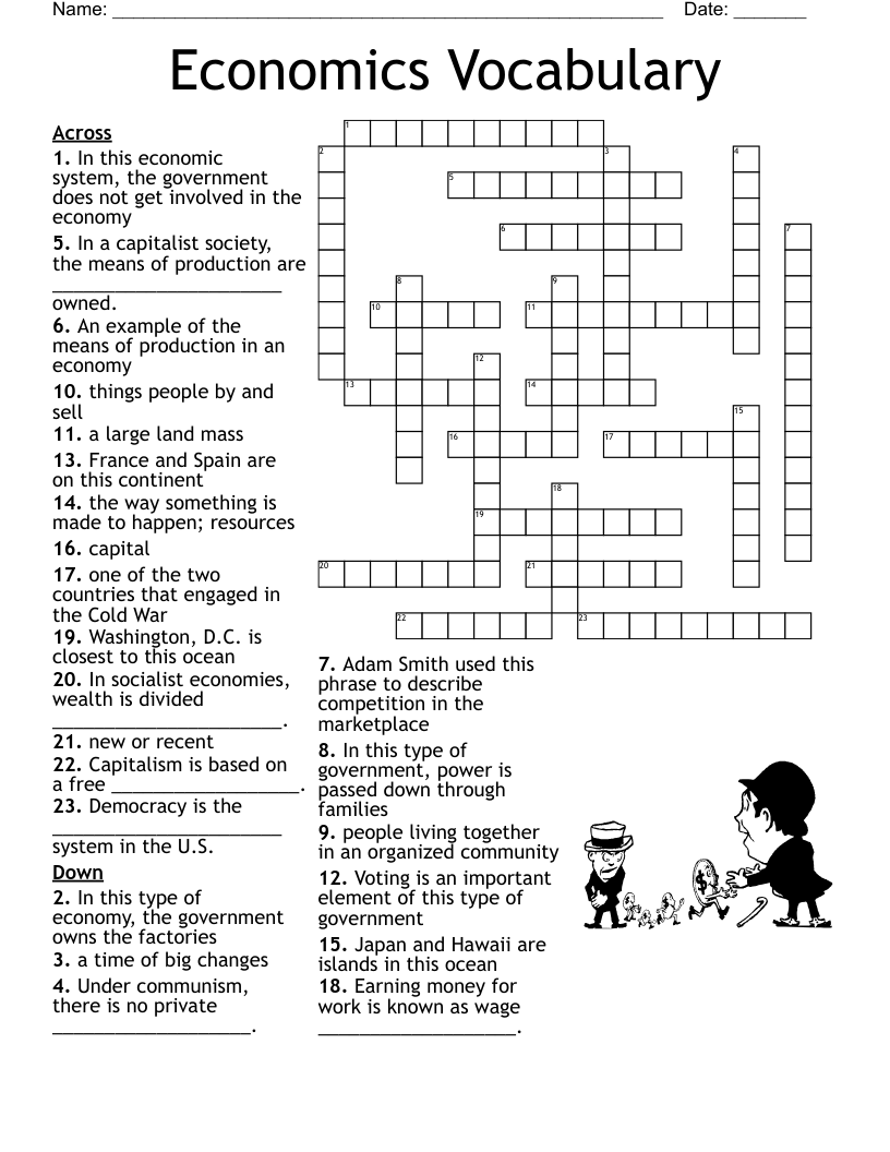 Macro Economics Crossword WordMint