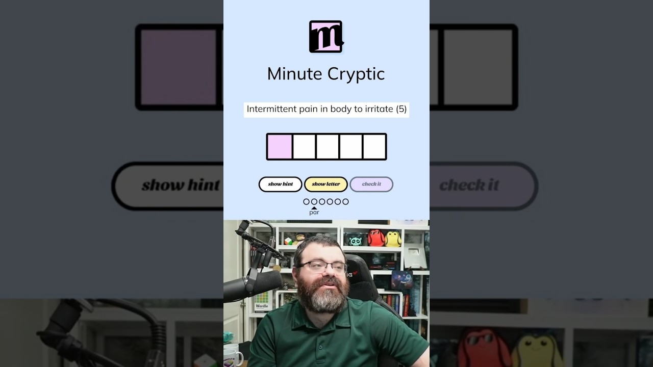 Minute Cryptic Jan 9th 2025 wordgames crypticcrossword crossword YouTube