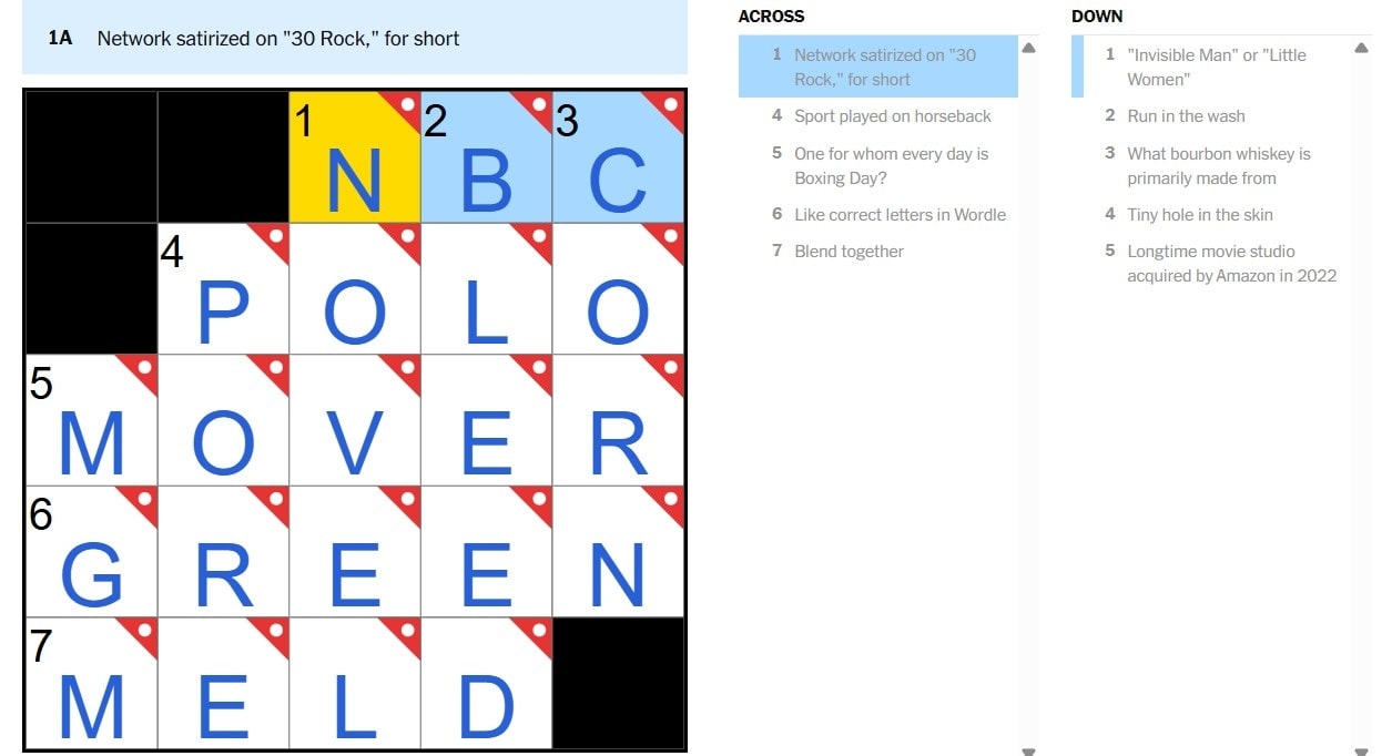 NBC From 30 Rock To Boxing Day Movers NYT Mini Crossword Answers May 19 2025 H2S Media NBC From 30 Rock To Boxing Day Movers NYT Mini Crossword Answers May 19 2025 H2S Media