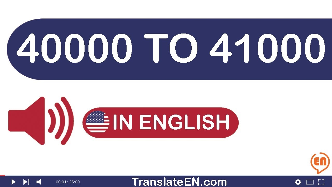 Numbers 40000 To 41000 In English Words YouTube