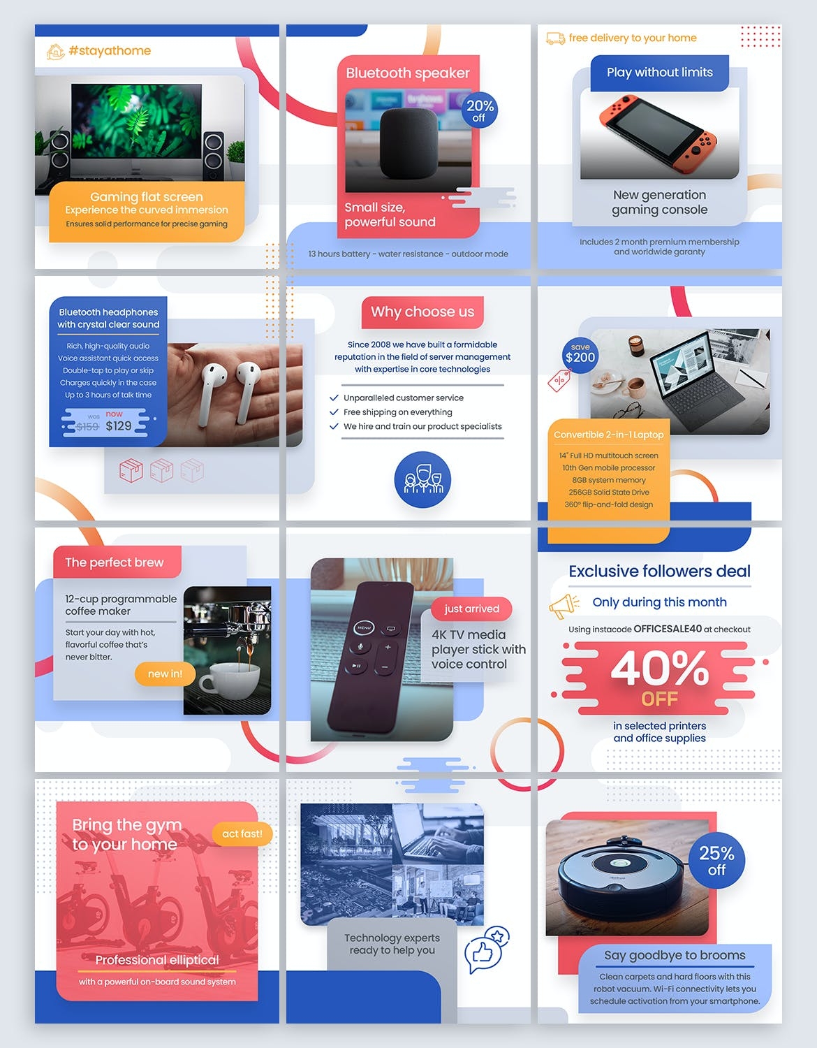 Online Shopping Instagram Puzzle Template Ksioks