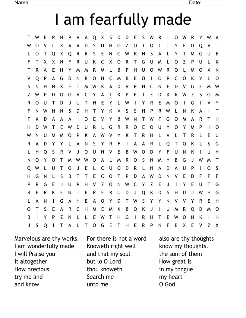 Praise And Worship Crossword WordMint