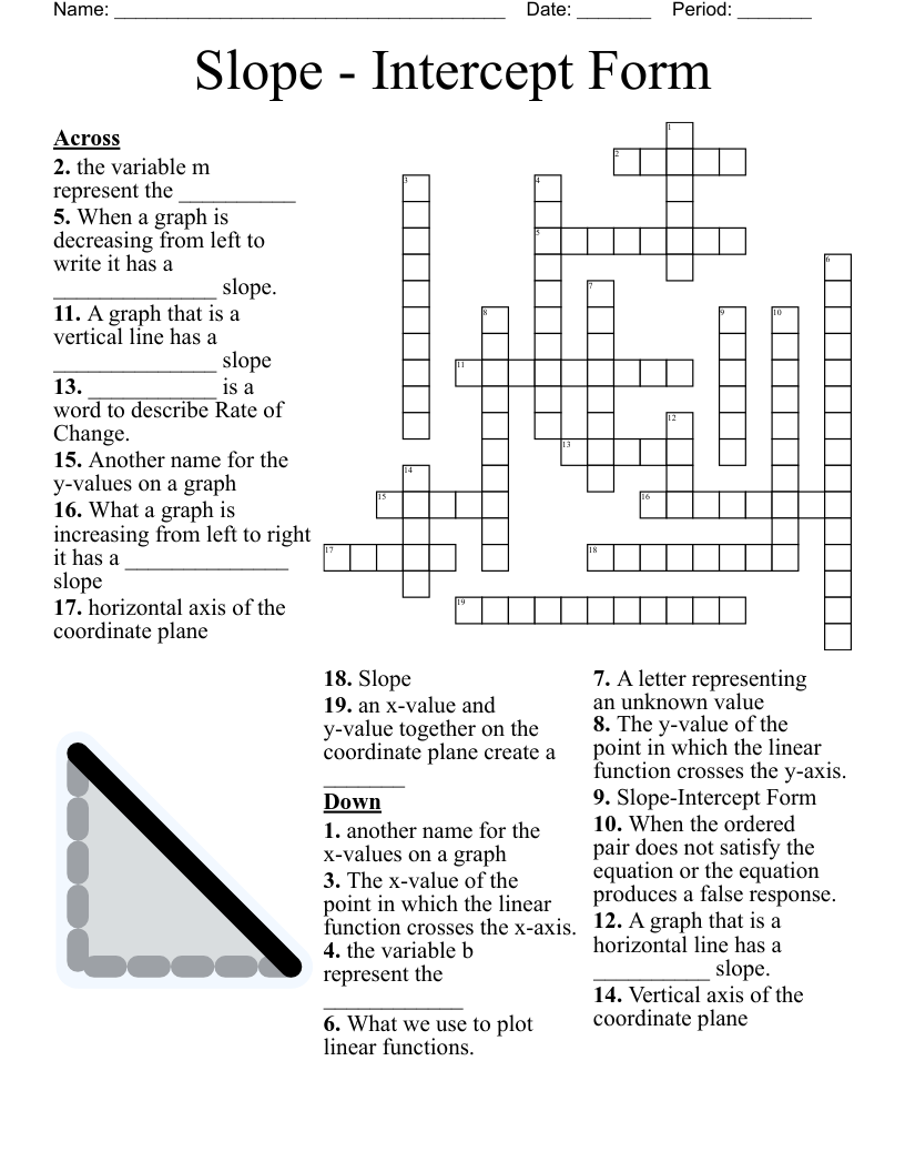 Pre Cal Graph Trig Functions Crossword WordMint