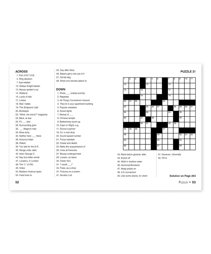 Printable Crossword Puzzles By Thomas Joseph Printable Party Favors