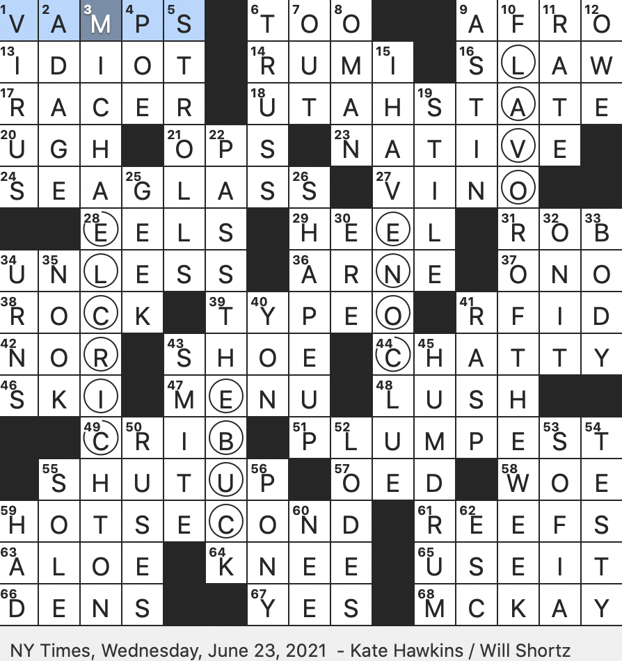 Rex Parker Does The NYT Crossword Puzzle 13th century Persian Mystic Who Is One Of The Best selling Poets In The U S WED 6 23 21 Decorative Items Washed Up On The Beach 