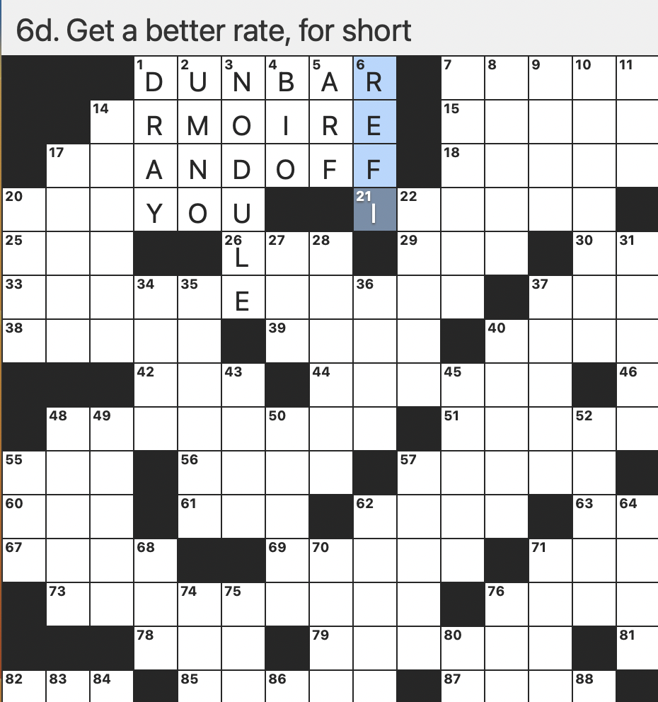 Rex Parker Does The NYT Crossword Puzzle Heavy Cart Pulled By A Carriage SUN 6 4 23 Glam Rock Band With Six 1 Hits In England In The 1970s Bygone Medical
