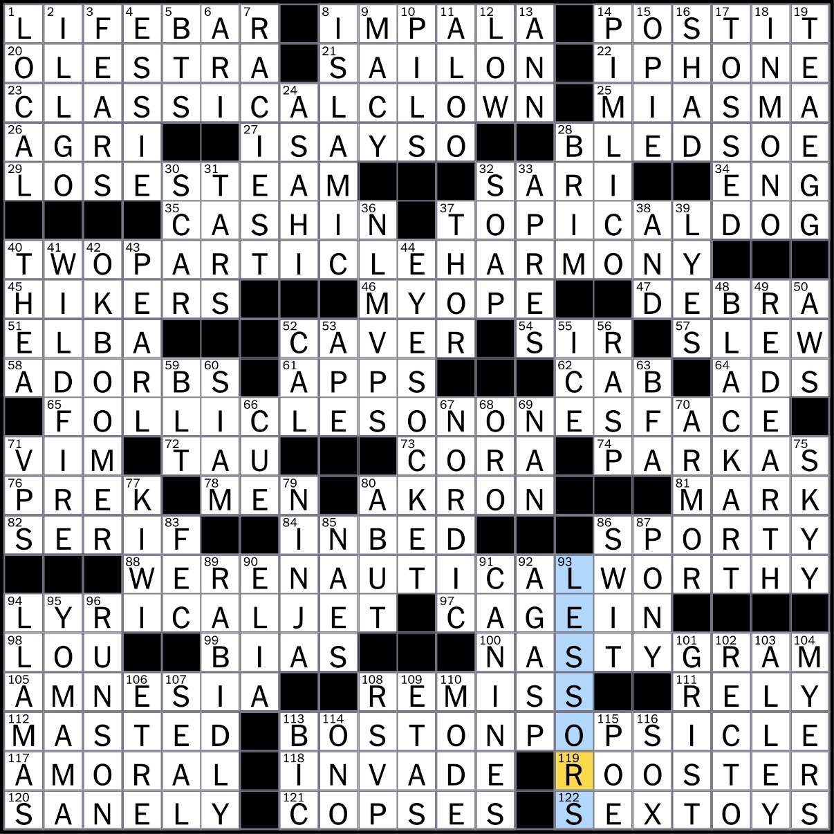 recently dated nyt crossword