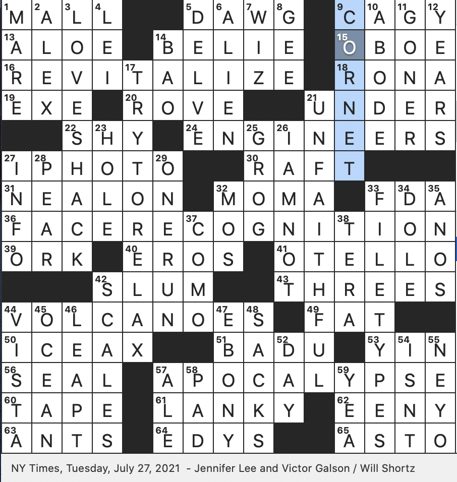 Rex Parker Does The NYT Crossword Puzzle Old Apple Image editing Software TUE 7 27 21 Verdi Opera Set In Cyprus B 52s Hit Named By Rolling Stone As The Best Single Of