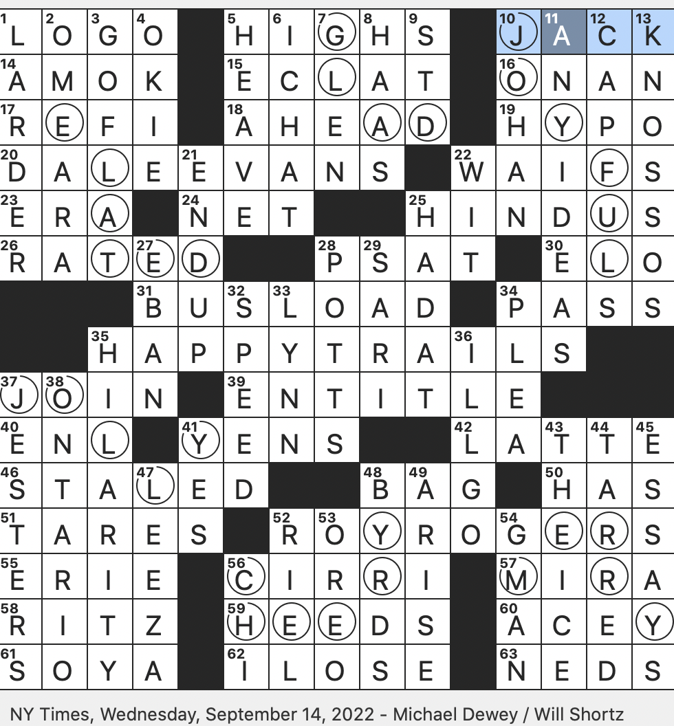Rex Parker Does The NYT Crossword Puzzle Role For Daveed Diggs On Black ish WED 9 14 22 Theme Song Of A Classic Western Visually Suggested Six Times In This Puzzle s Grid 