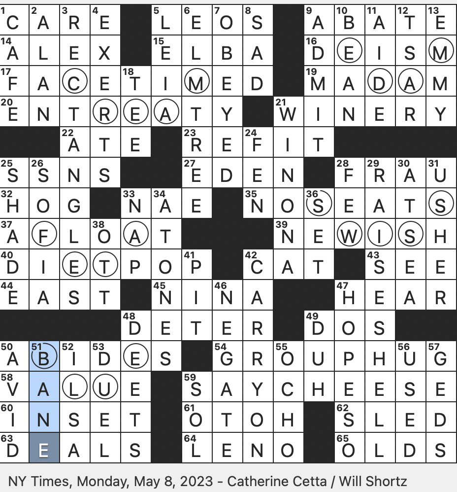 Rex Parker Does The NYT Crossword Puzzle Specifications In Slang MON 5 8 23 Many person Act Of Support Or Affection Shared A Video Call On An Apple Device