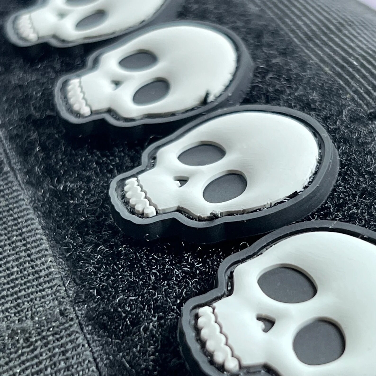 Skull Emoji Patch 3D PVC Ranger Eye Mini Morale Patch Accessory Sew Channel With Hook And Loop Backing Etsy