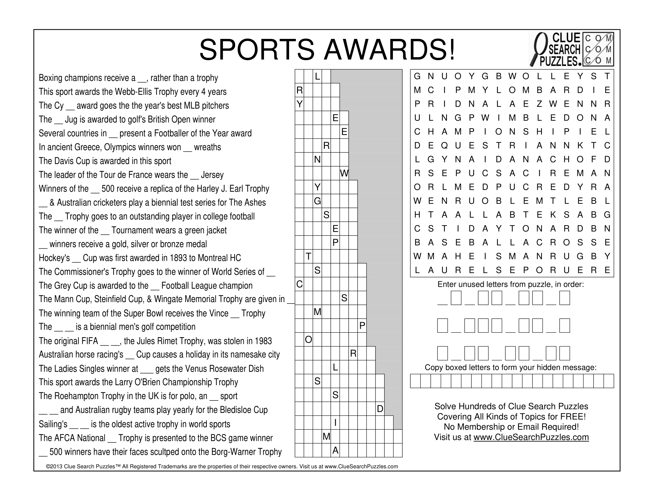 SPORTS AWARDS TRIVIA QUIZ