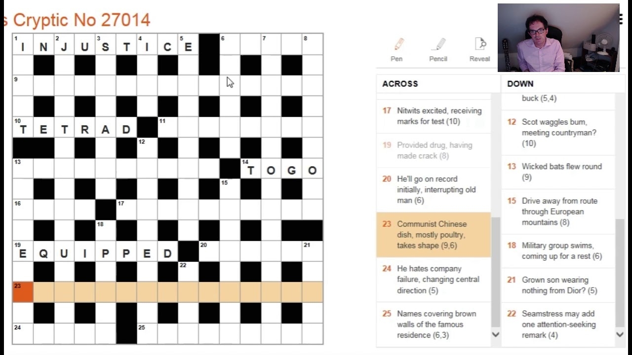 The Cryptic Crossword Clue The Times 17 April 2018 YouTube