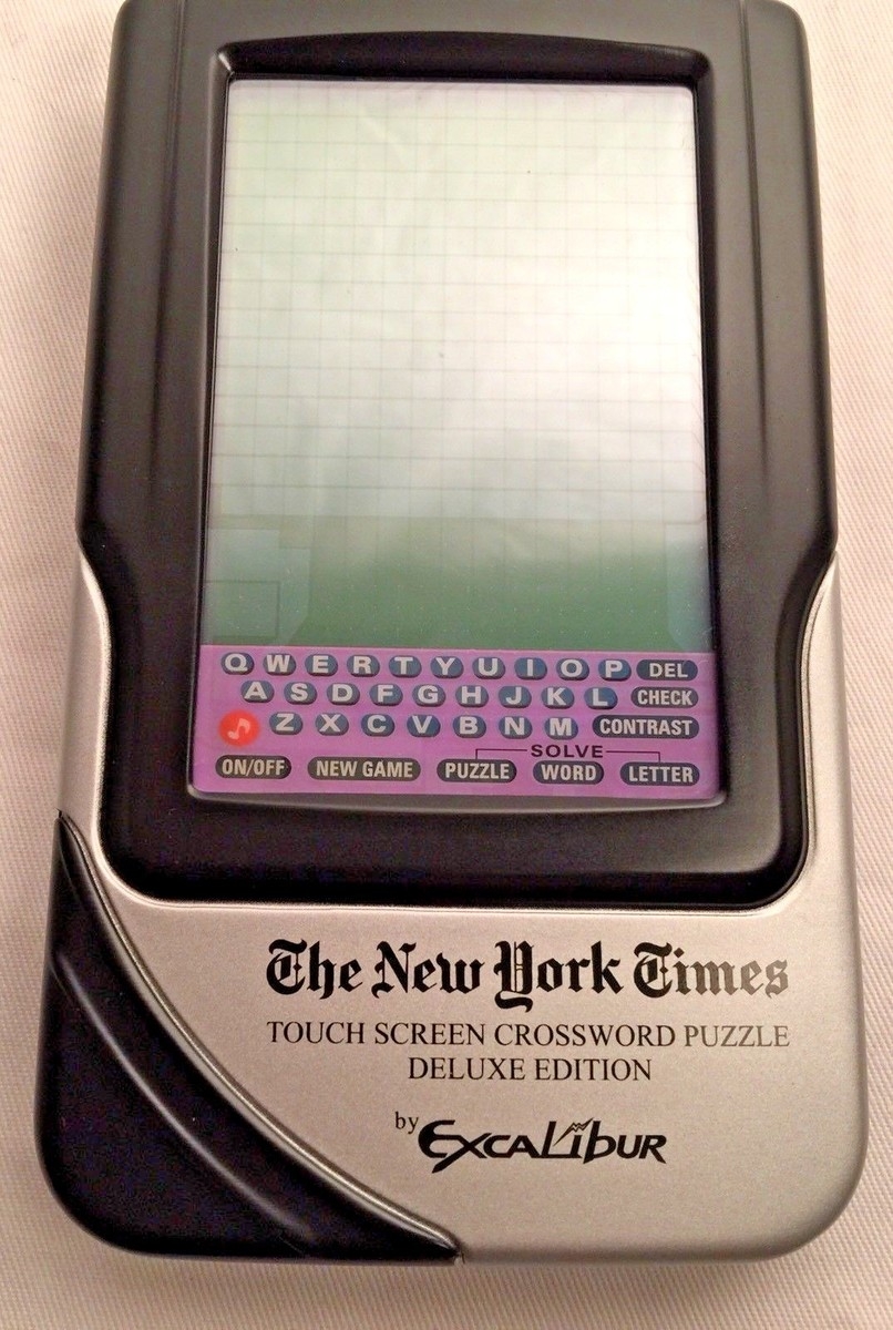 The NY Times Electronics Touch Screen Crossword Puzzle Hand Held Game Deluxe Ed EBay