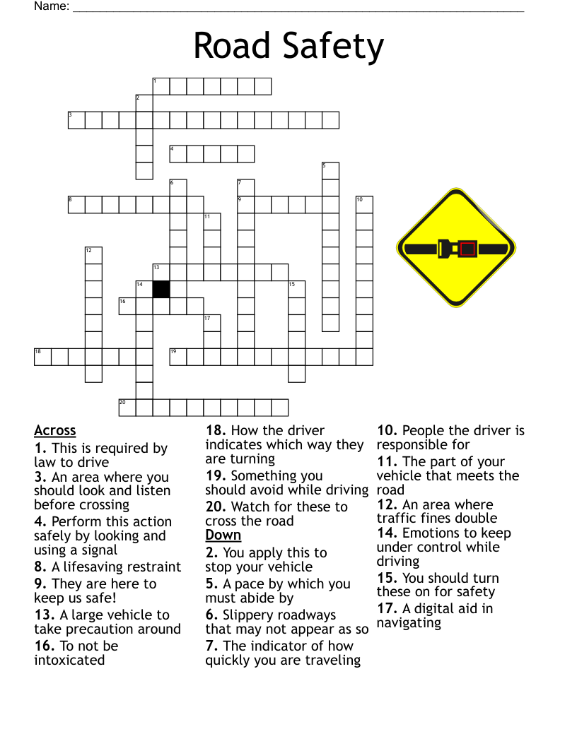 Types Of Roads Crossword WordMint Types Of Roads Crossword WordMint