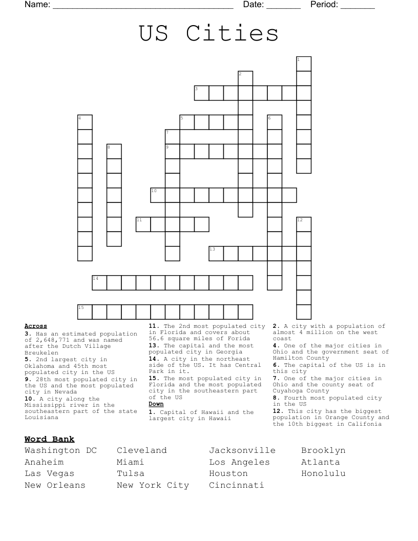 Utah County Crossword Puzzle WordMint