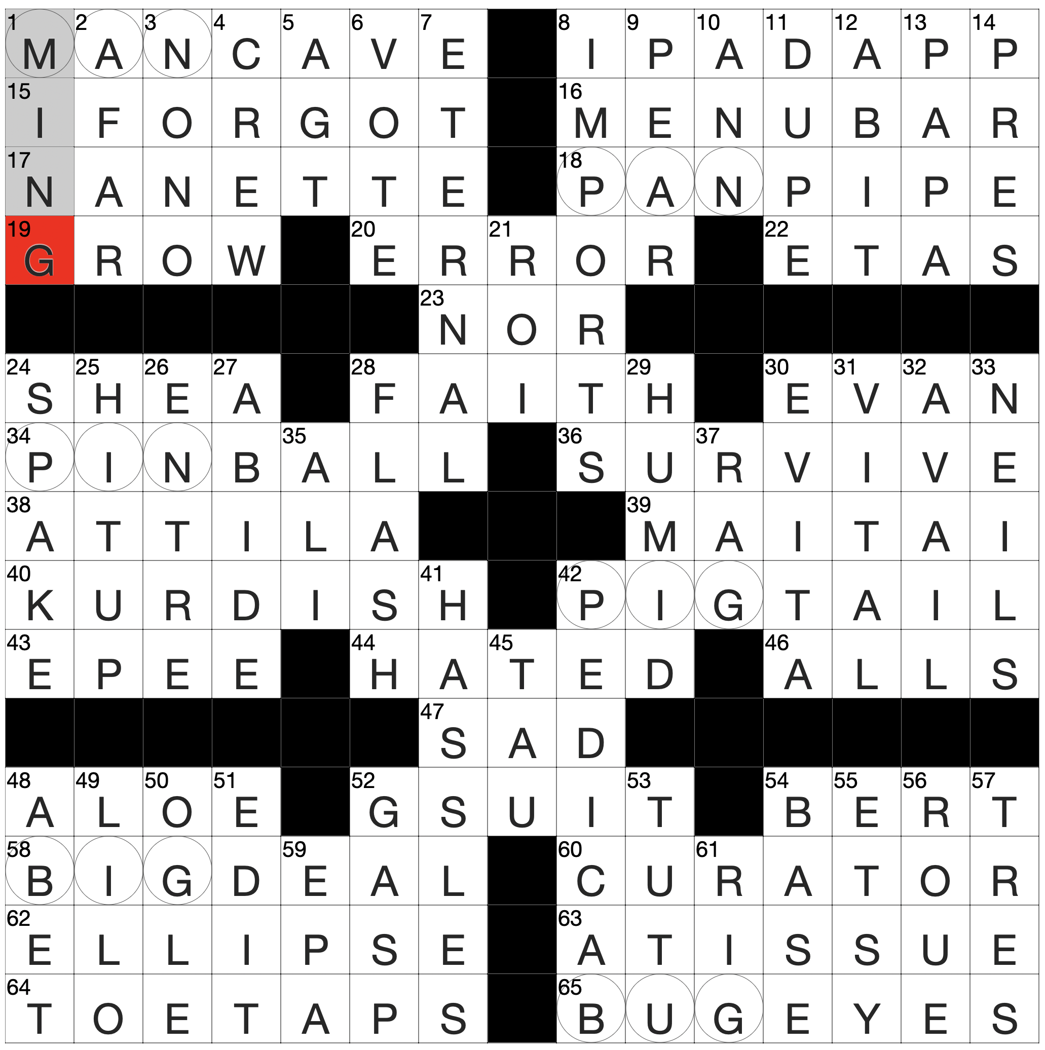 summary crossword clue