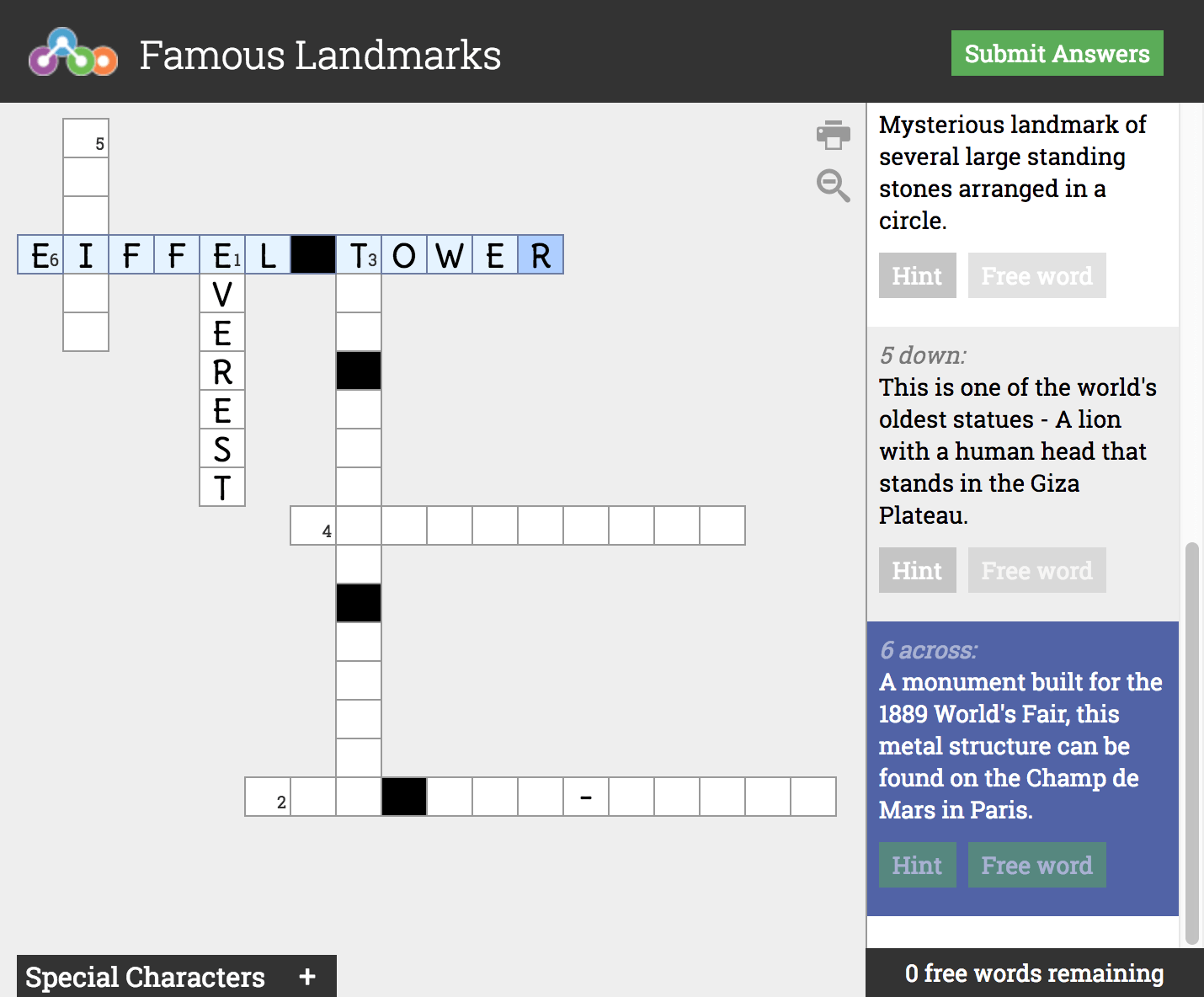 metal crossword clue 5 letters