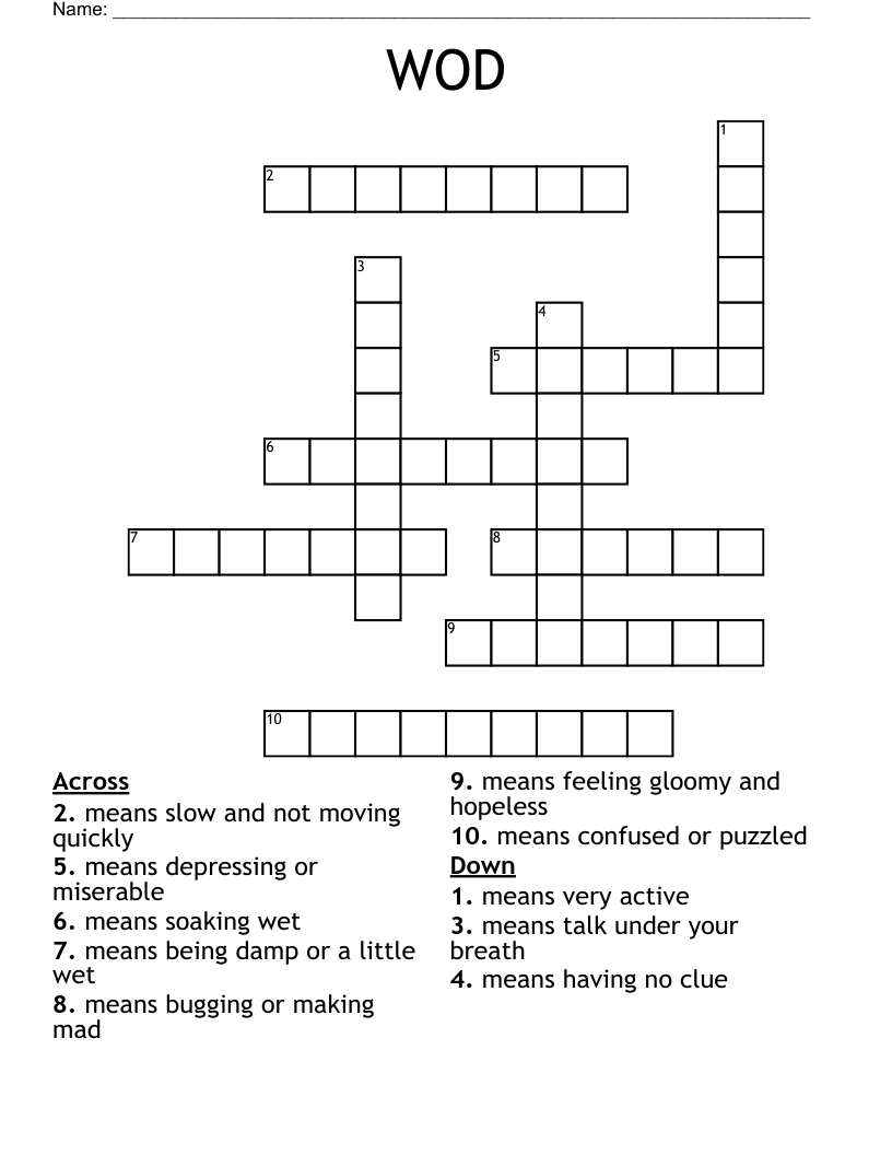 WOD Crossword WordMint