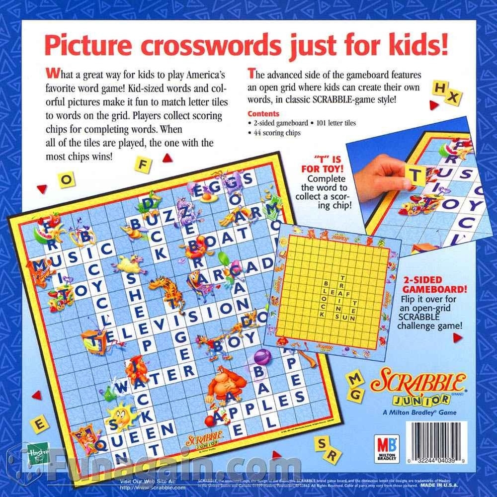 Amazon Scrabble Junior Your Child s First Crossword Game 1999 Vintage Toys Games