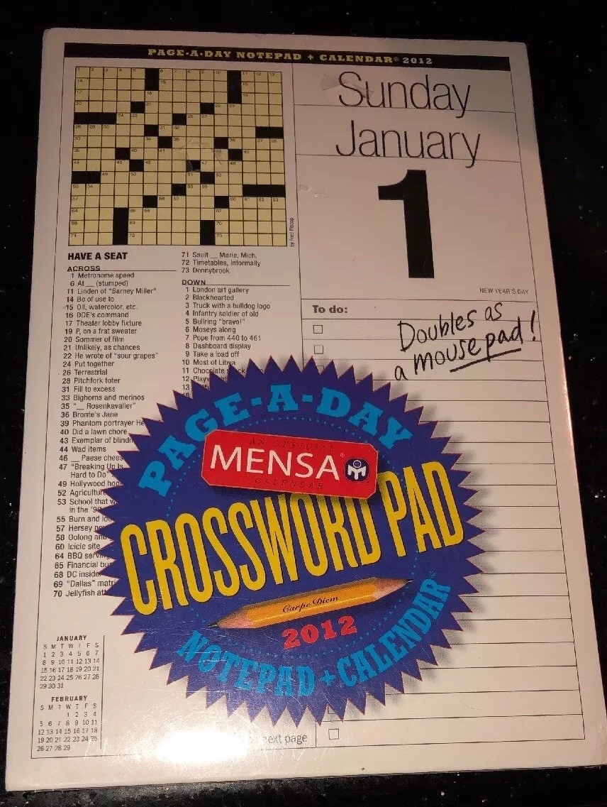 mensa crossword puzzle