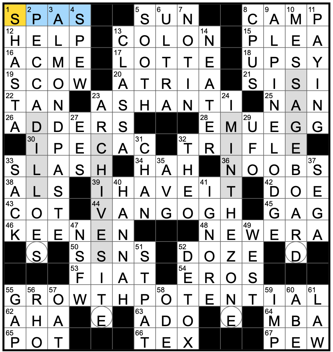 Rex Parker Does The NYT Crossword Puzzle Central Courtyards WED 11 27 19 Dreamcast Maker Of Old Diktat Sci fi Sighting