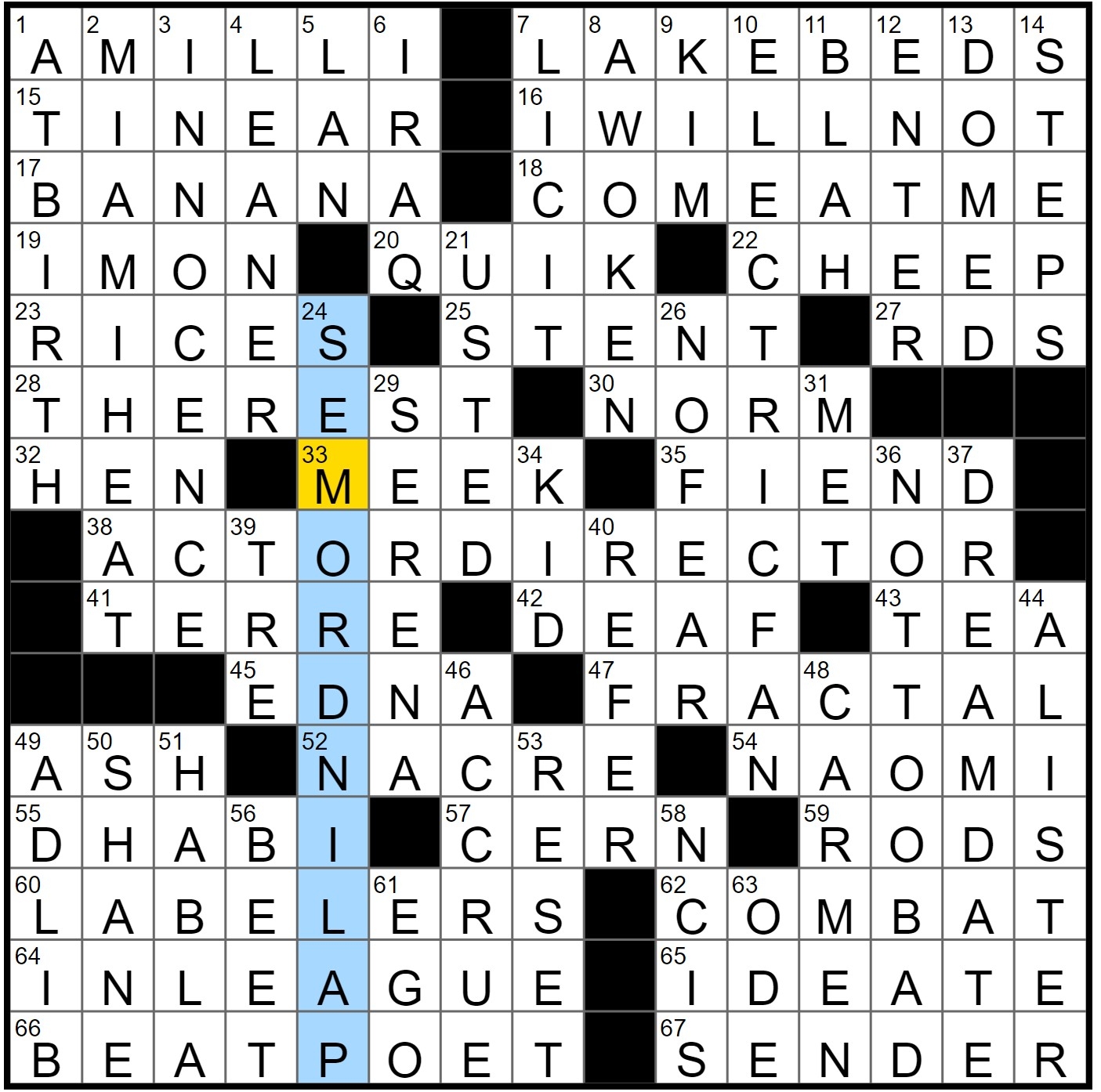 sine qua nons crossword