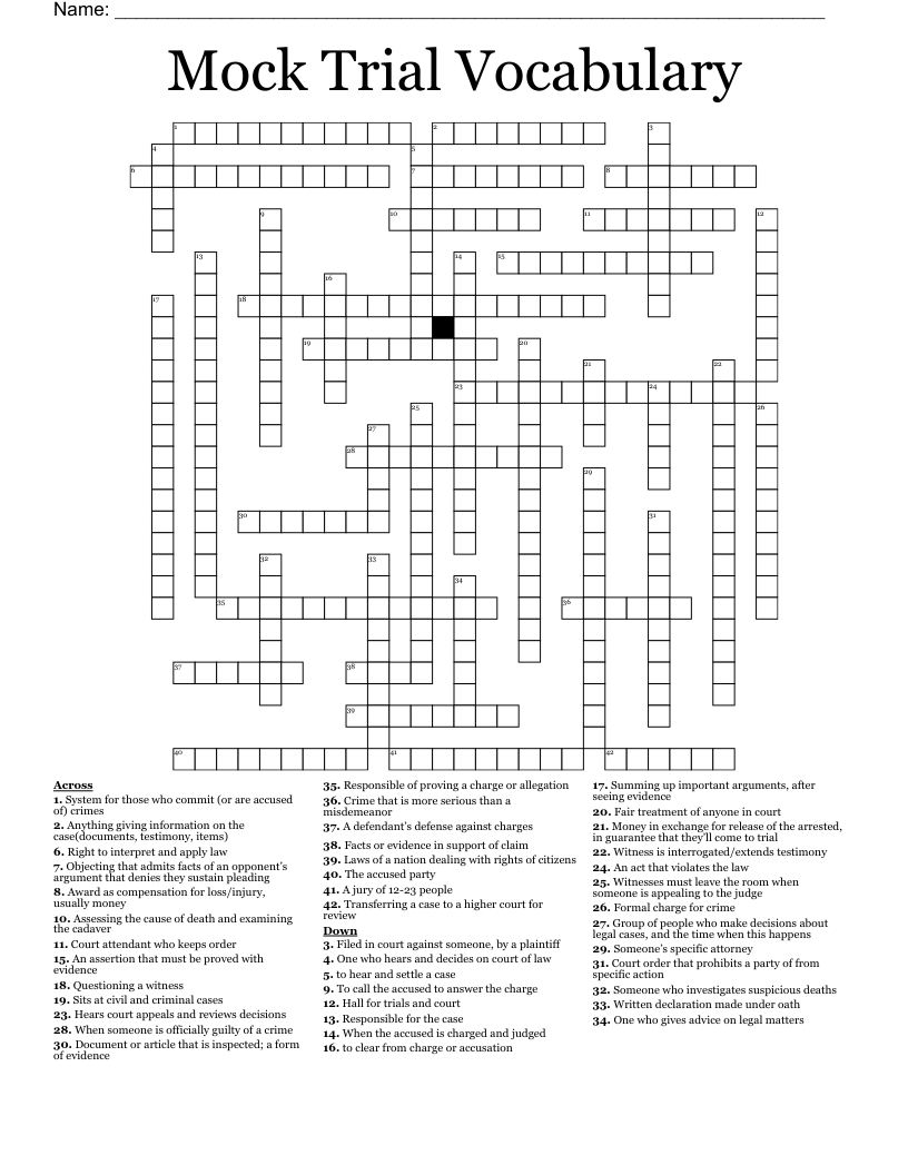 Sine Qua Non Crossword WordMint