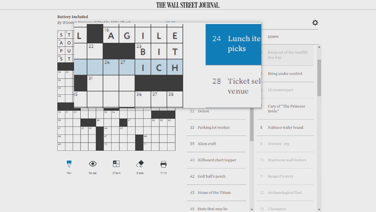Solving The Wall Street Journal Crossword YouTube Solving The Wall Street Journal Crossword YouTube