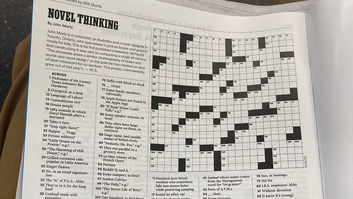 What s Black And White And Clued All Over By John Martz